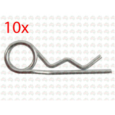 10 x Double Wound Hair Pin Grip Clip Ø3mm x 75mm Tractor Slasher Implement